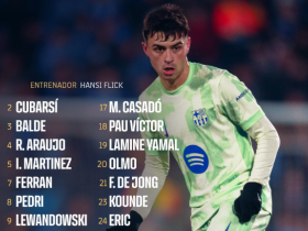 巴萨客战瓦伦西亚大名单：奥尔莫、亚马尔在列，法蒂缺席